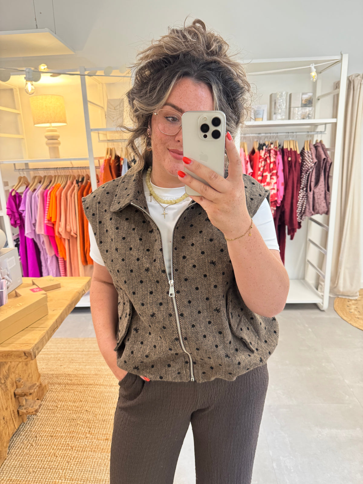 Bodywarmer Juul bruin