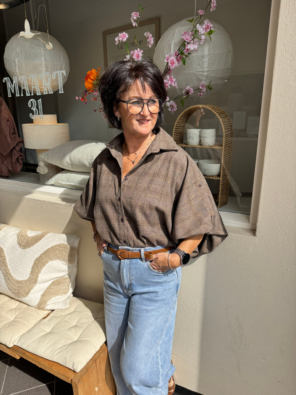 Blouse Sofie bruin