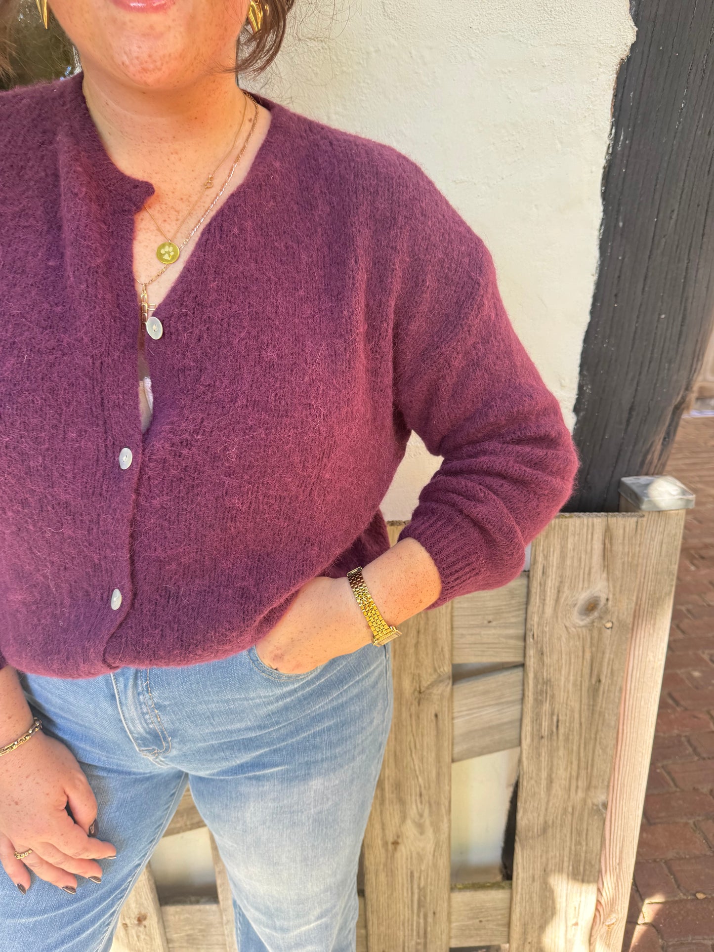 Vest Bobbie aubergine