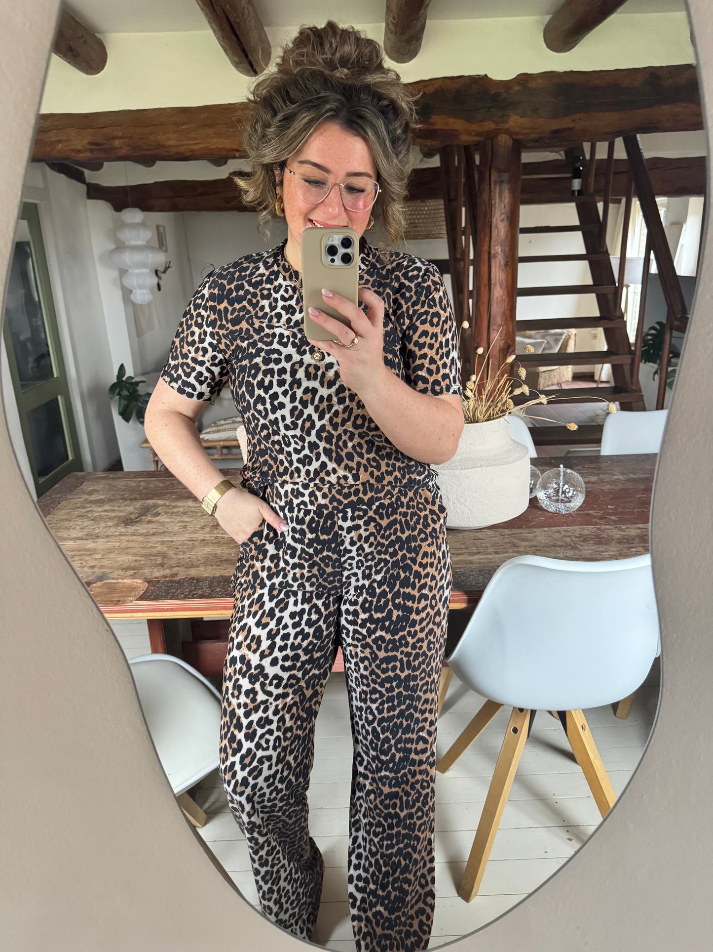 Broek Travel leopard
