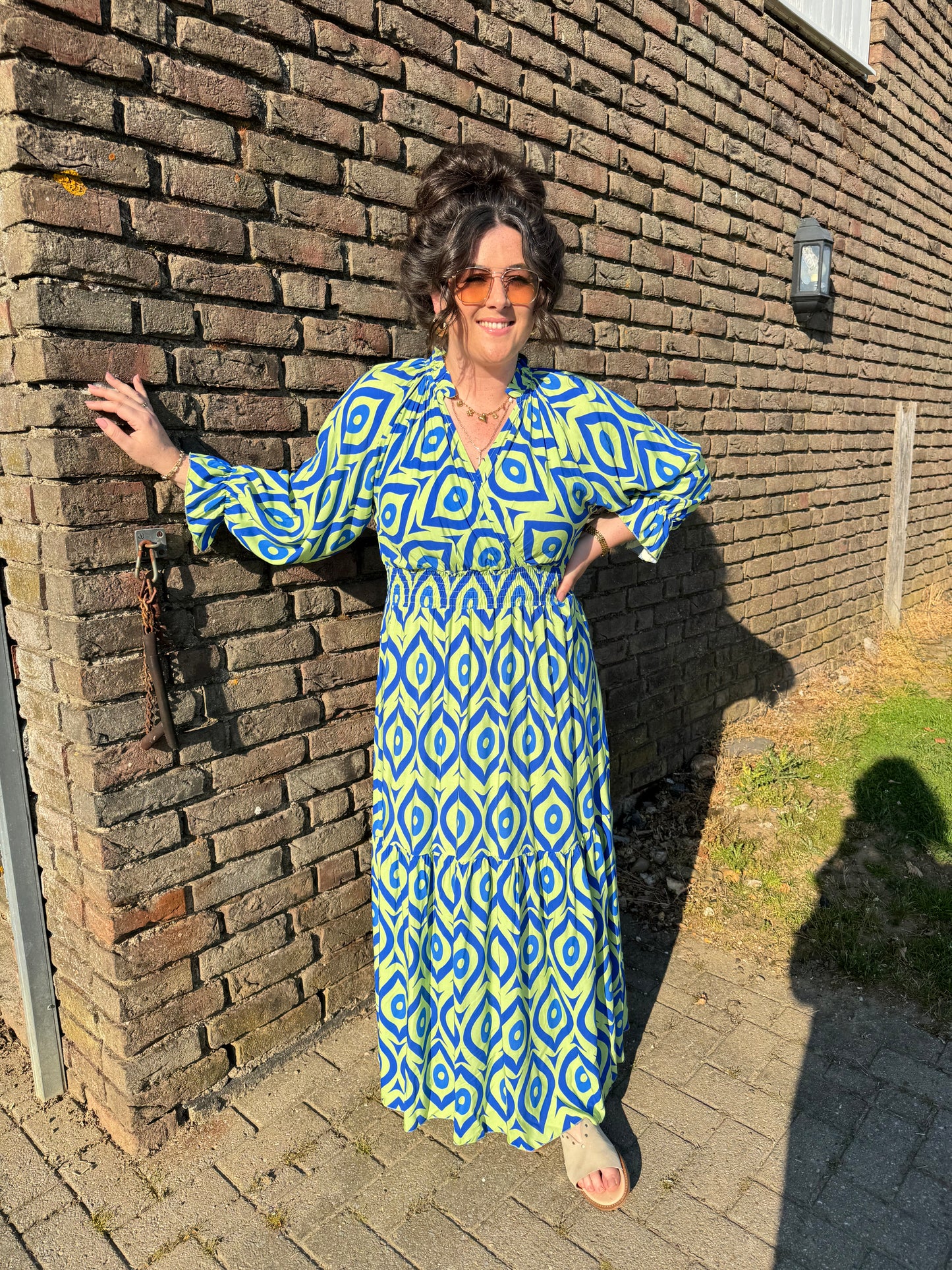 Jurk Mabel Lime