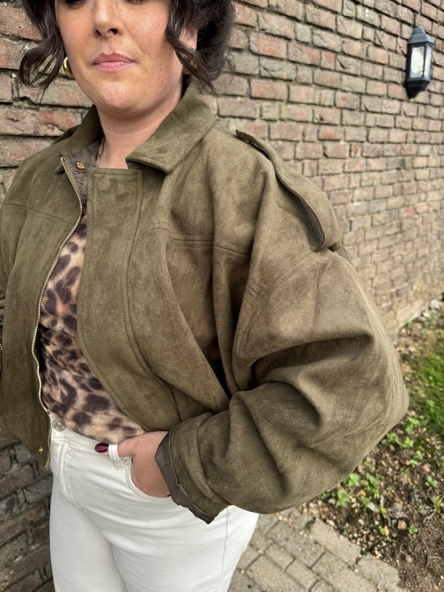 Jas Saar Legergroen