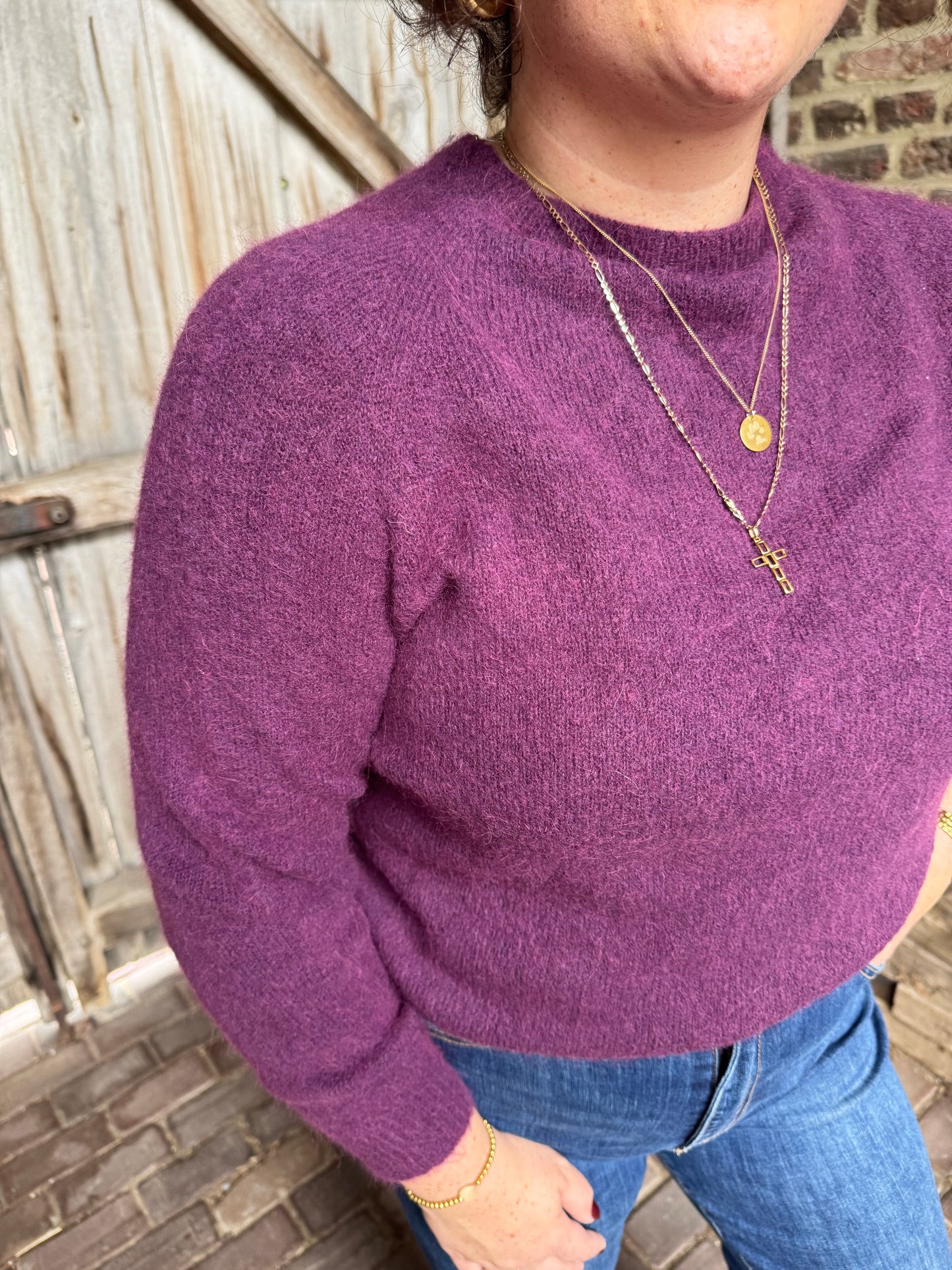 Trui Nova Aubergine