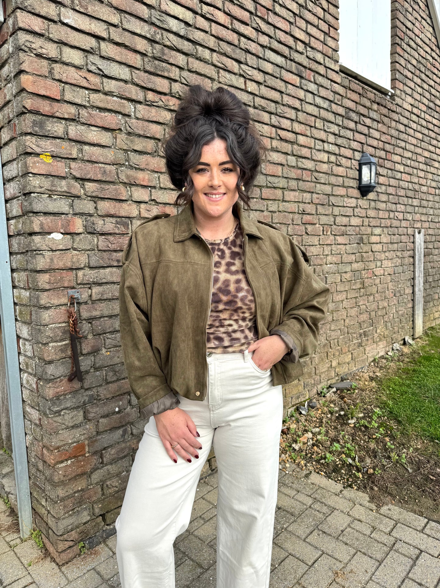 Jas Saar Legergroen