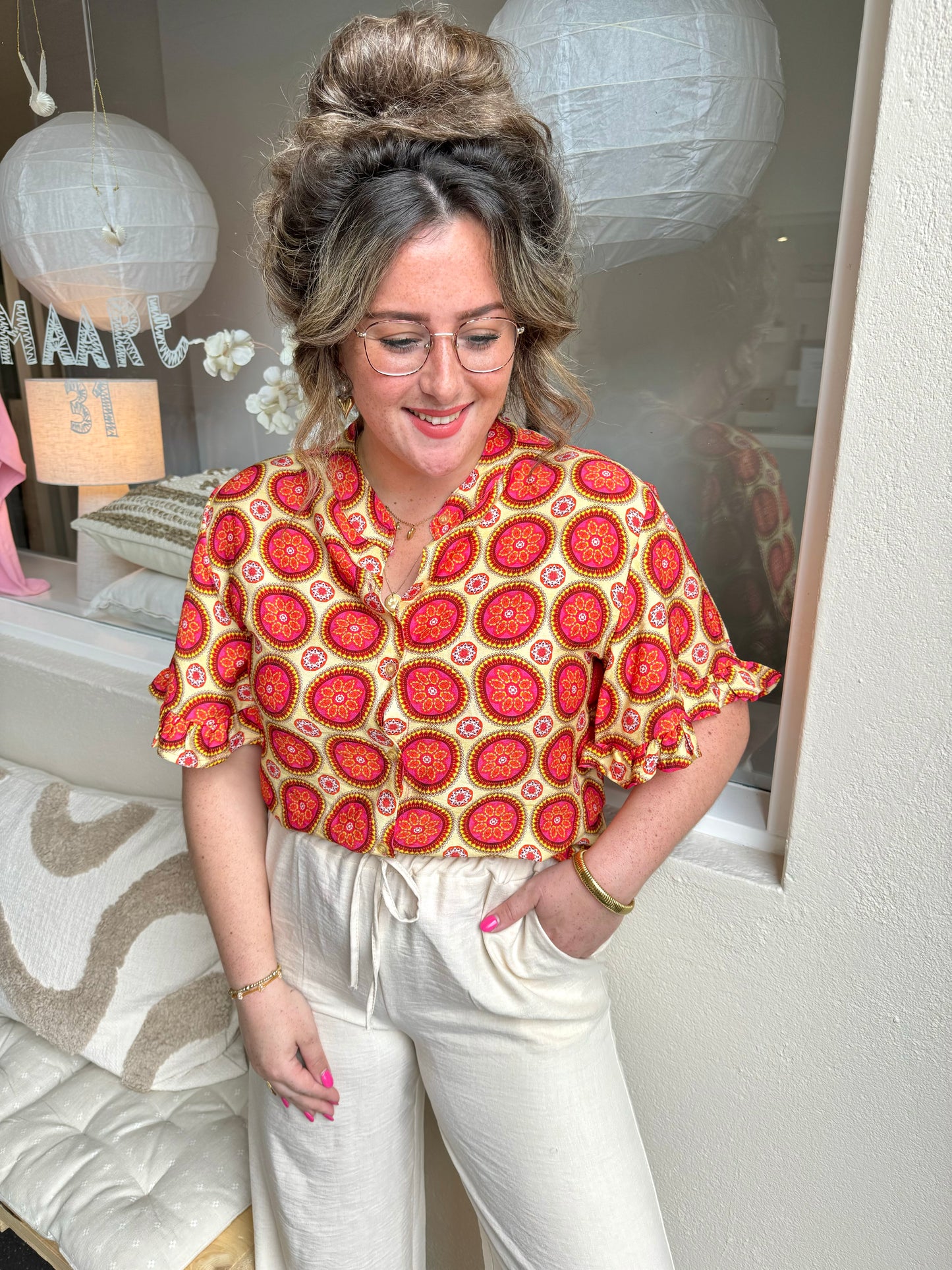 Blouse Mees oranje