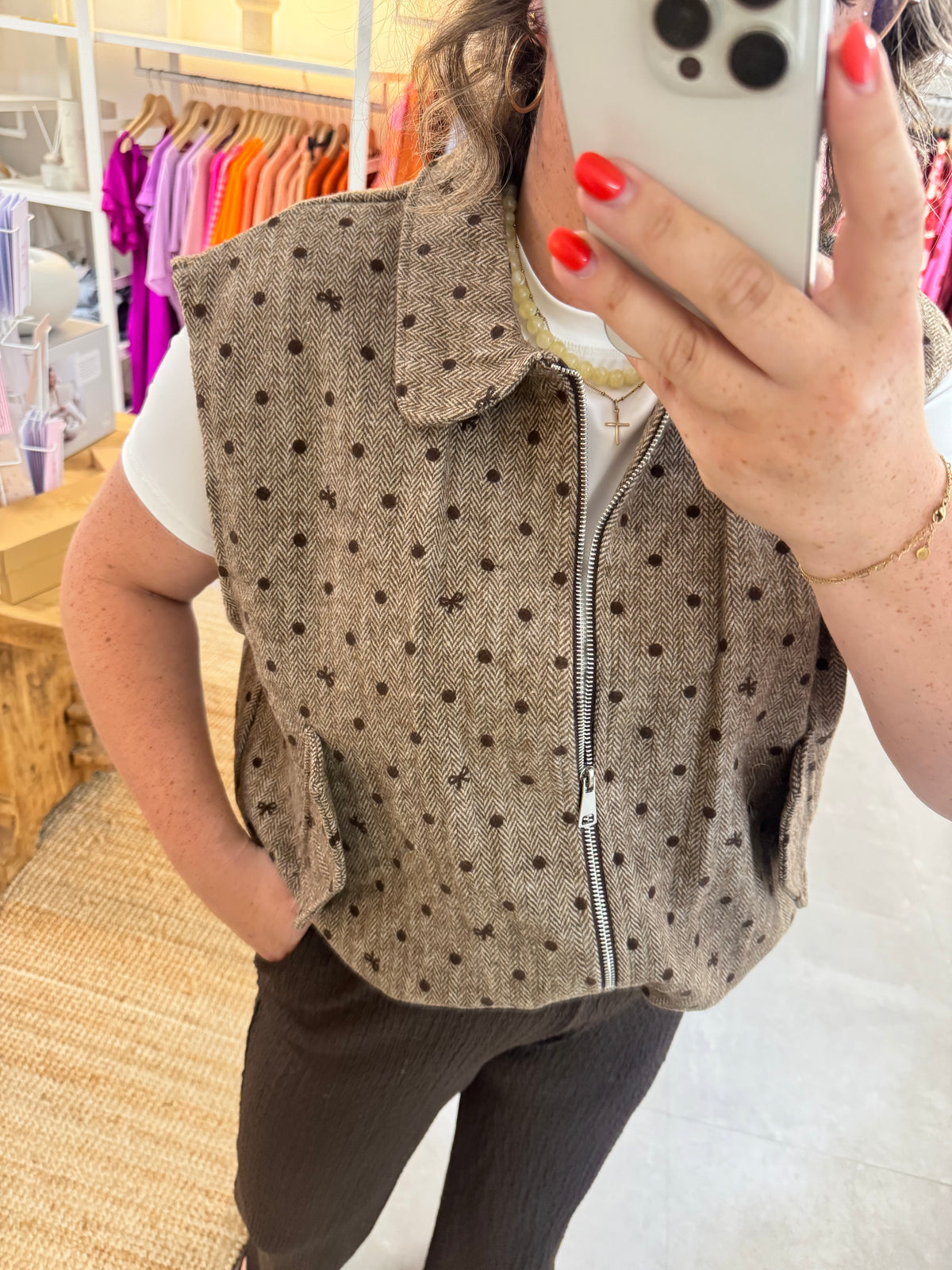 Bodywarmer Juul beige