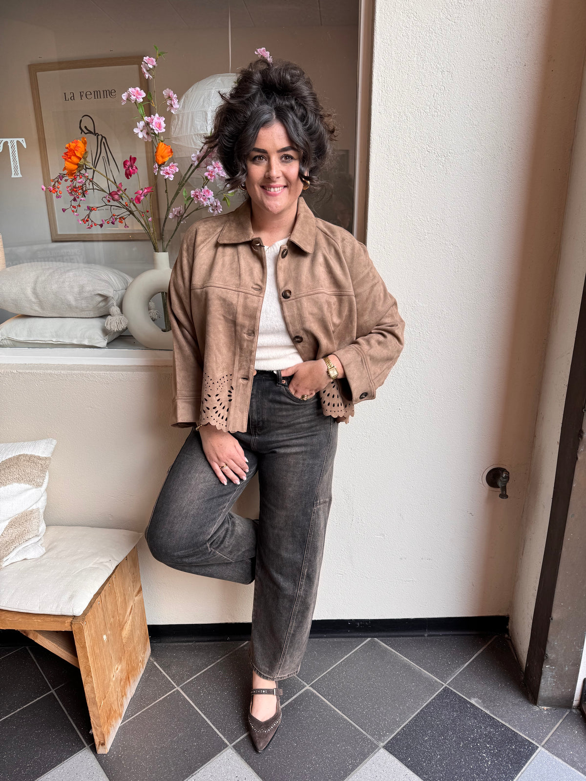 Jas Suède beige