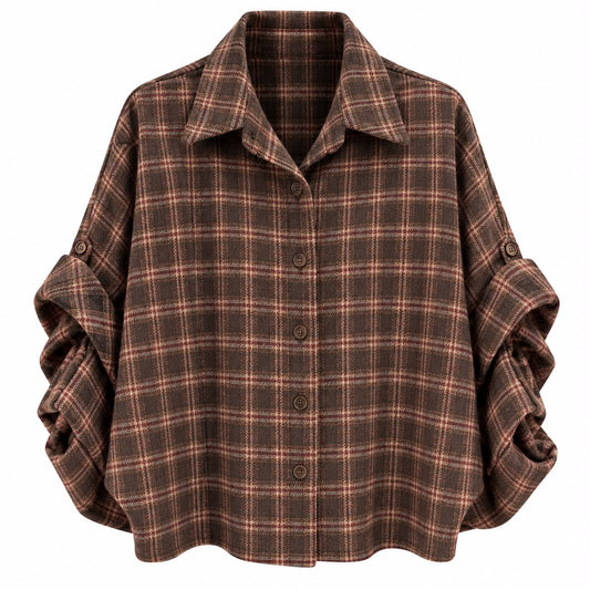 Blouse Seppe bruin/bordeaux