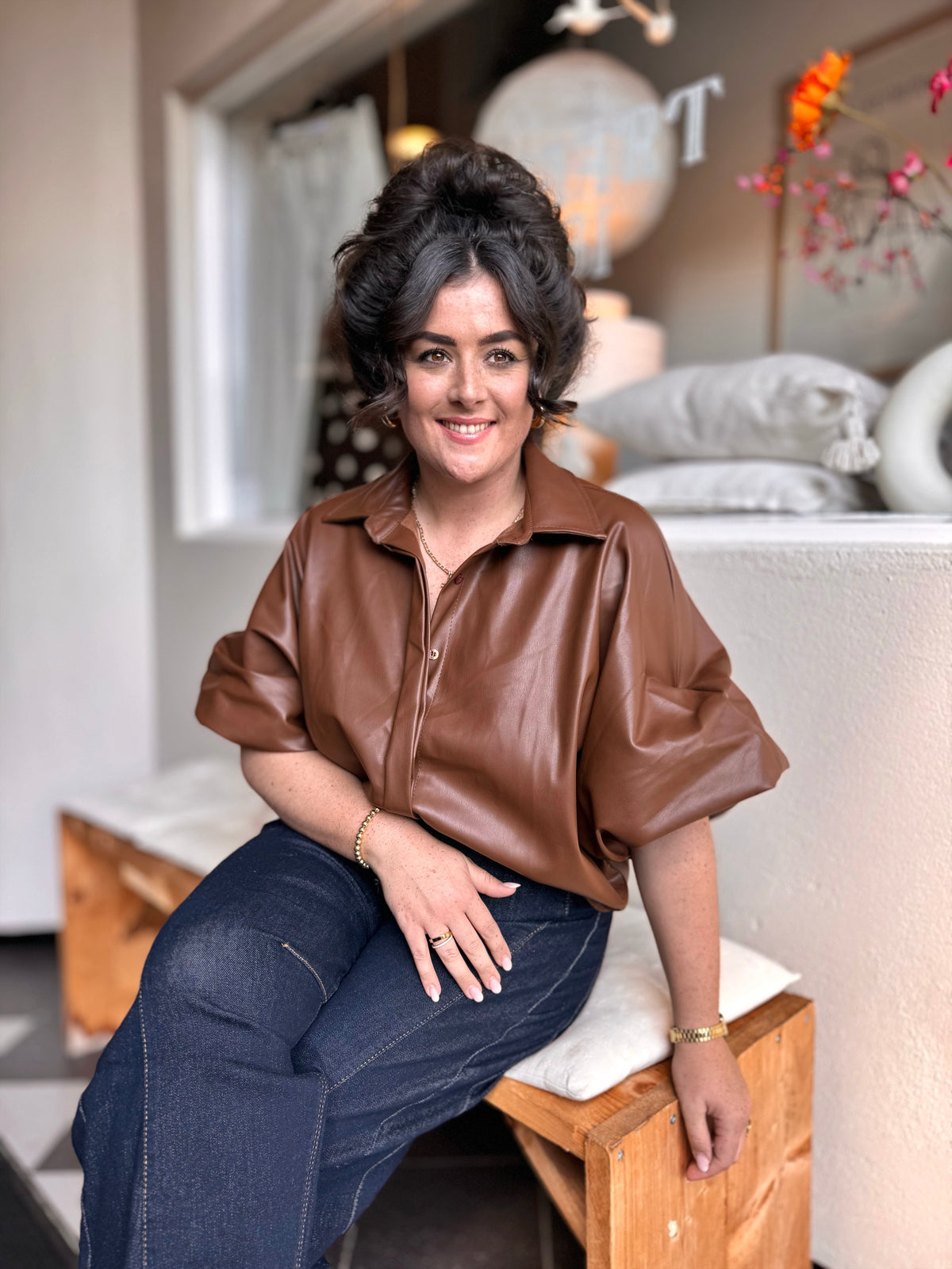 Blouse Sara cognac