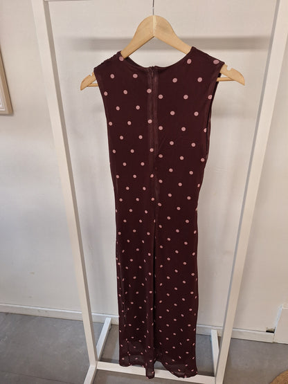 Jurk Polkadot Bordeaux