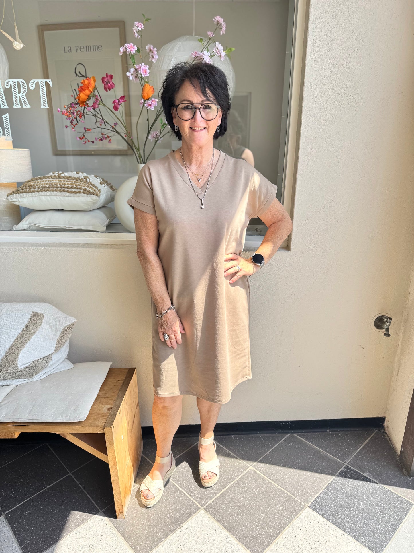 Jurk Solana Taupe