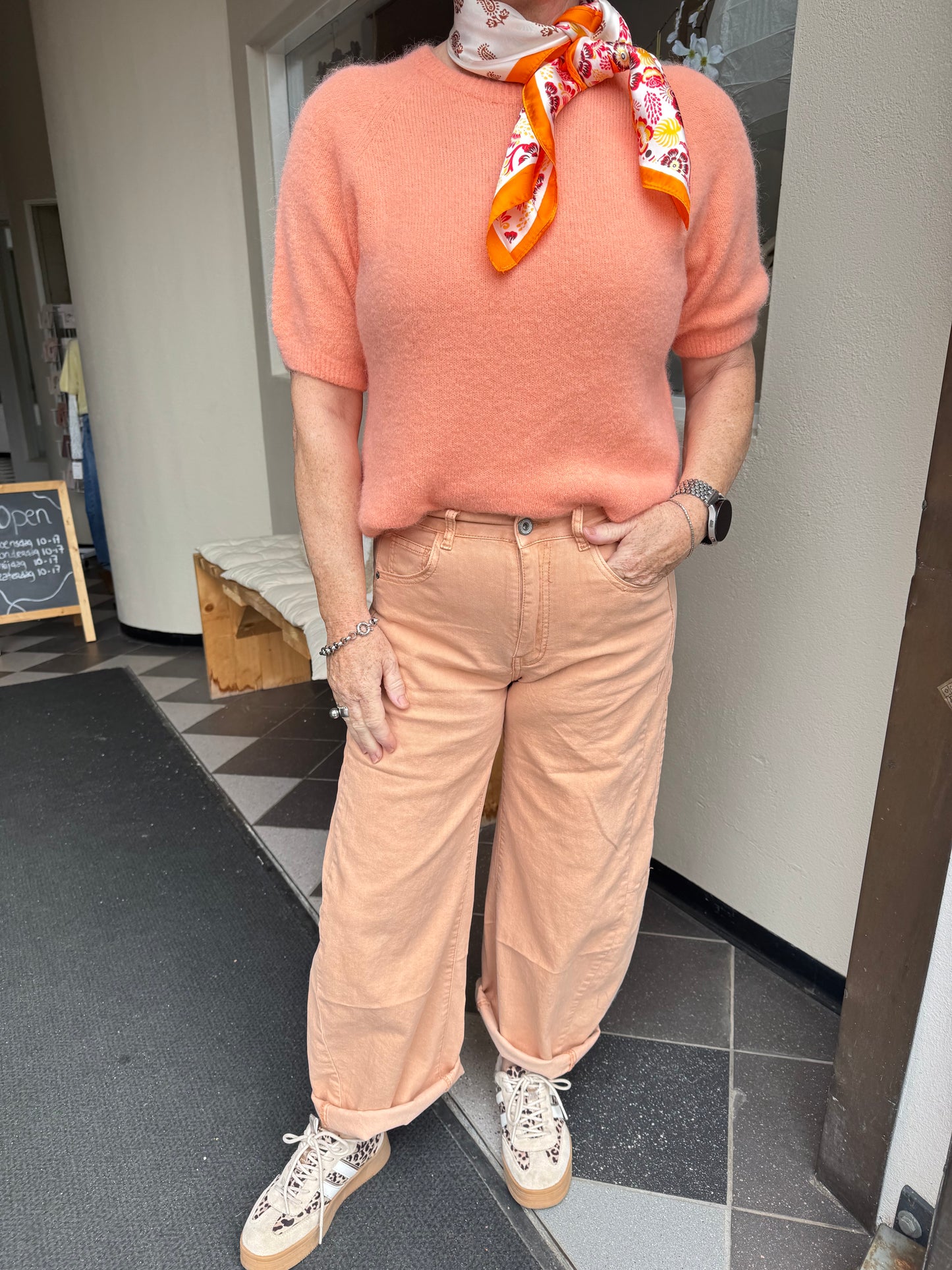 Jeans Barrel oranje