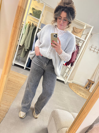 Gilet Gigi lichtgrijs