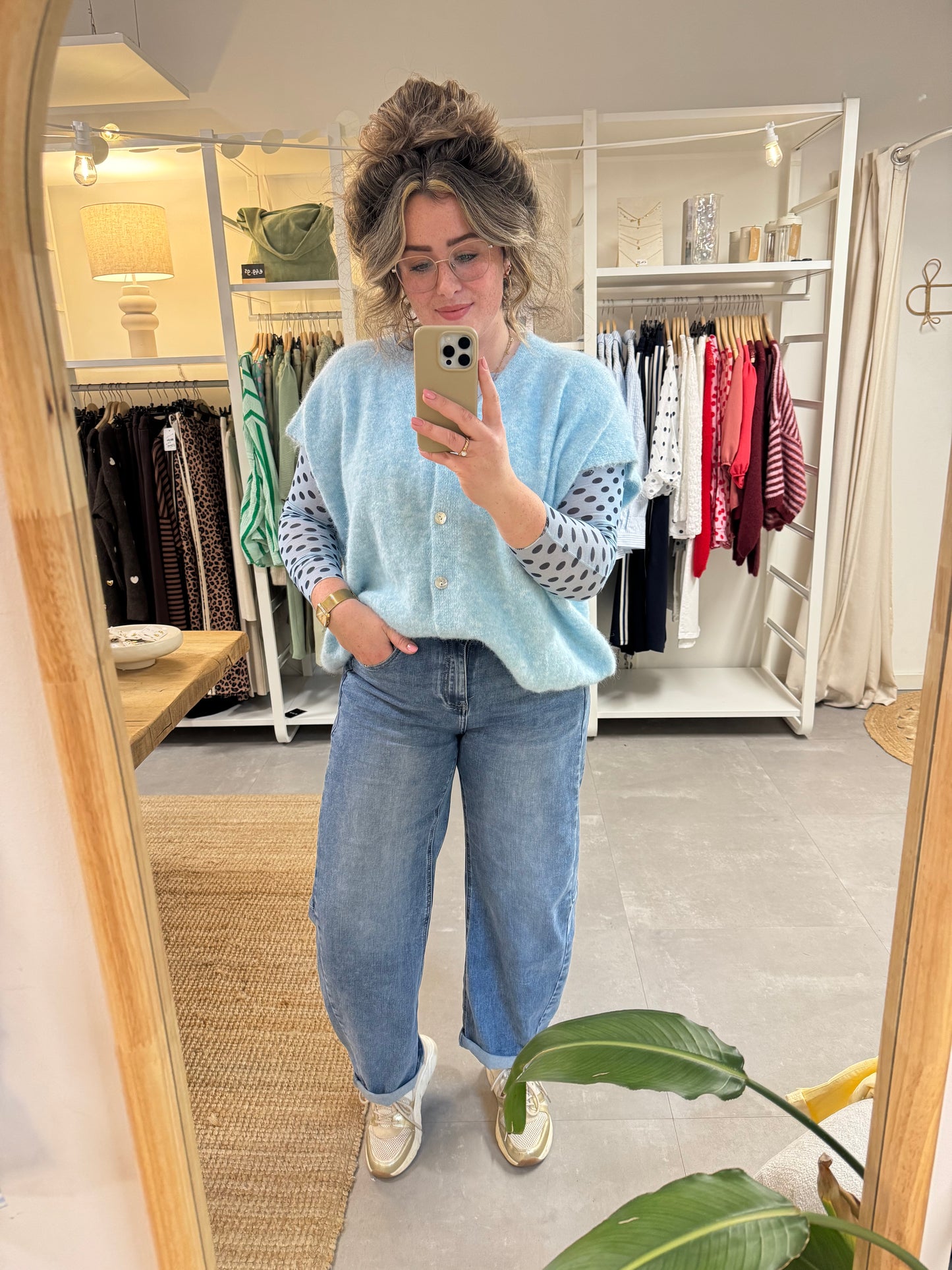Gilet Caro lichtblauw