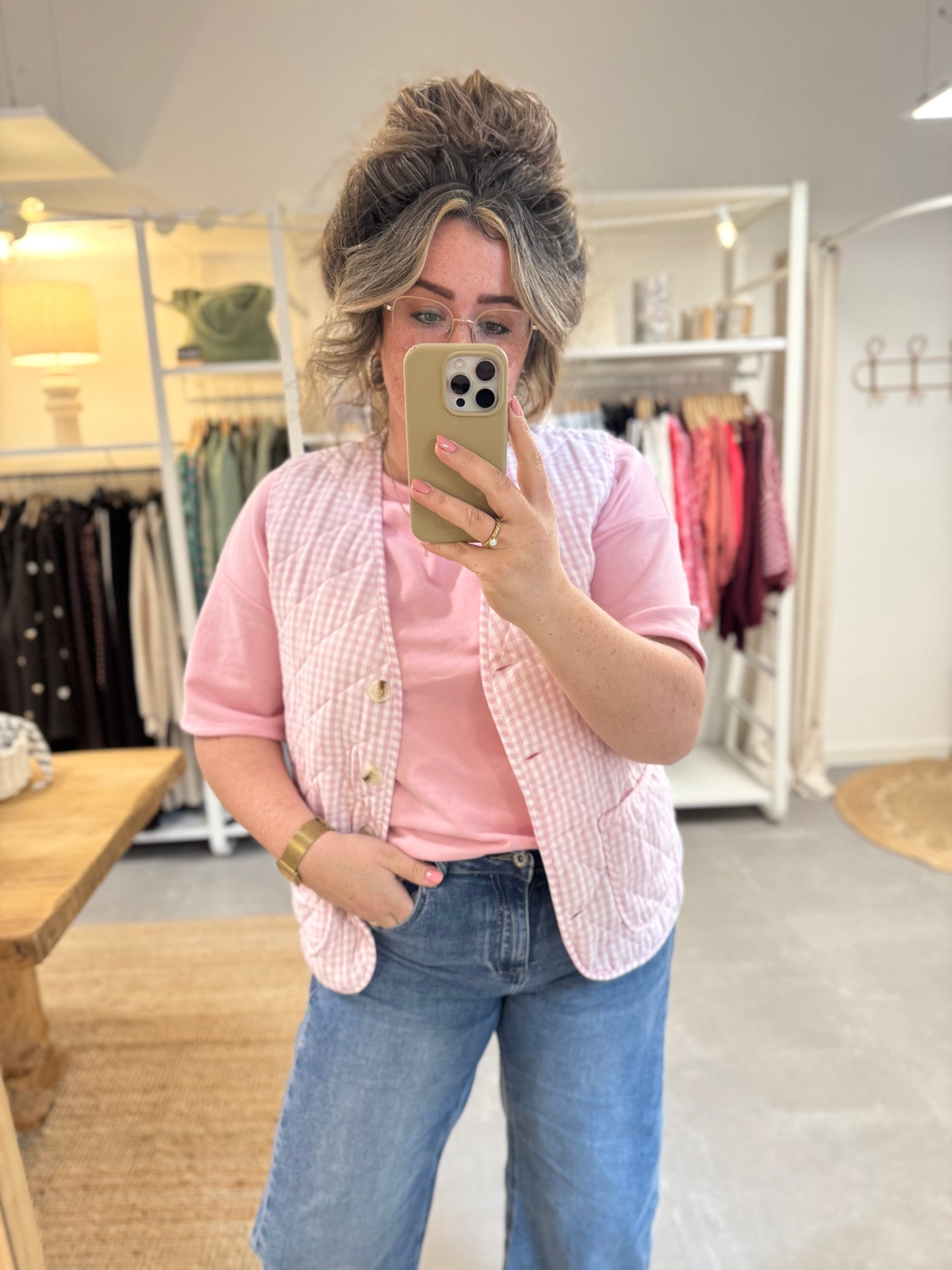 Gilet Moos roze