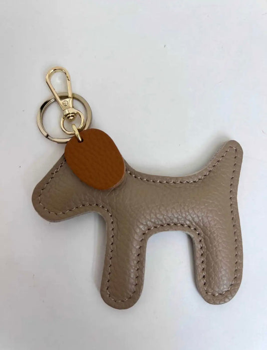Sleutelhanger HOND taupe