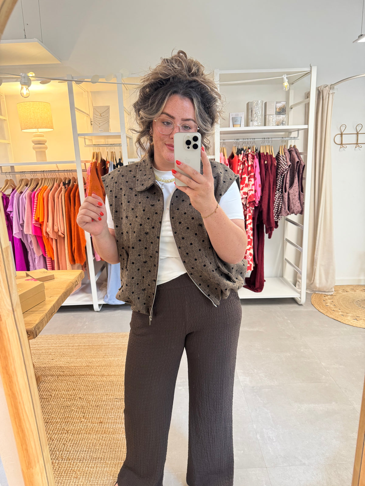 Bodywarmer Juul bruin