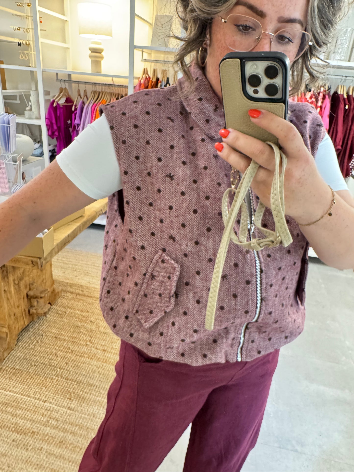 Bodywarmer Juul Bordeaux