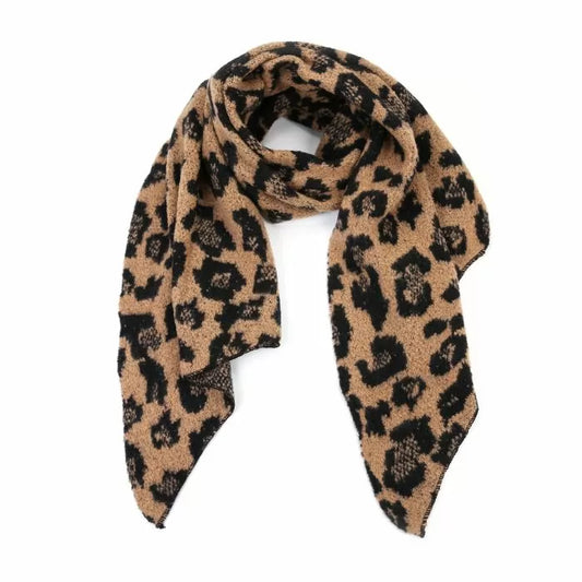 Sjaal Leopard bruin