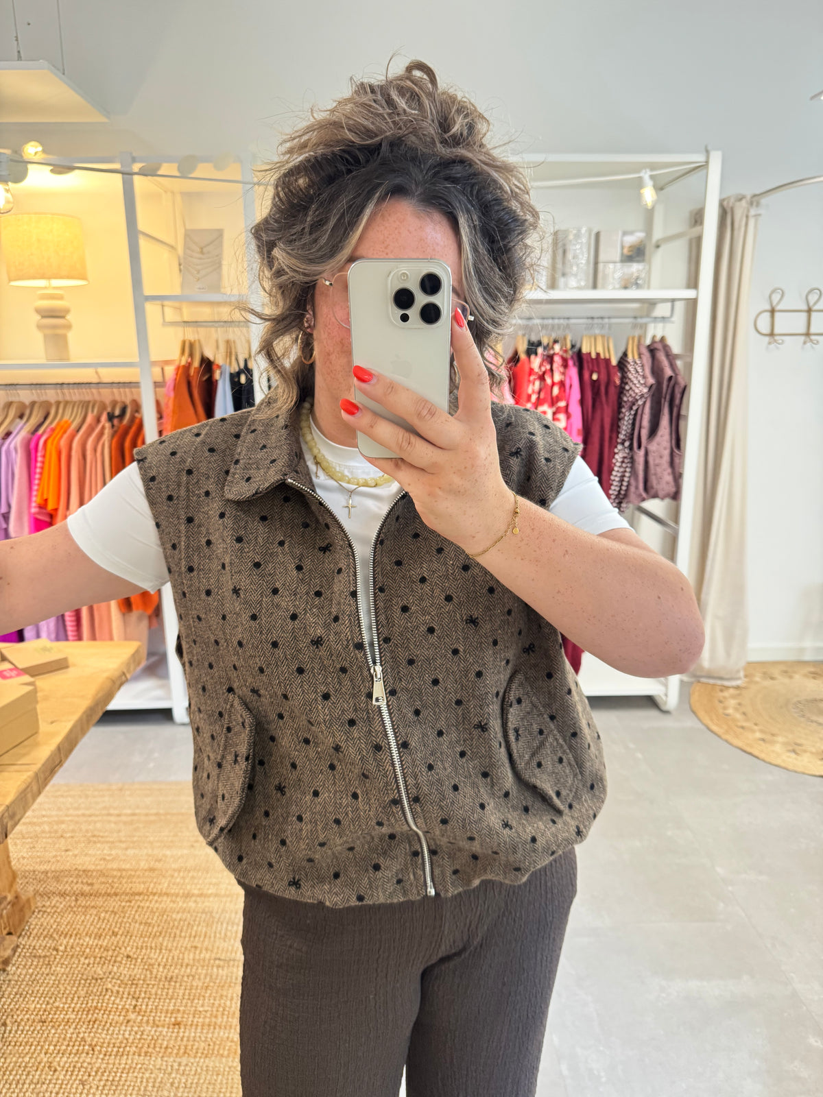Bodywarmer Juul bruin