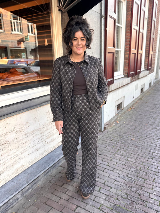 Blouse Lola Bruin/blauw