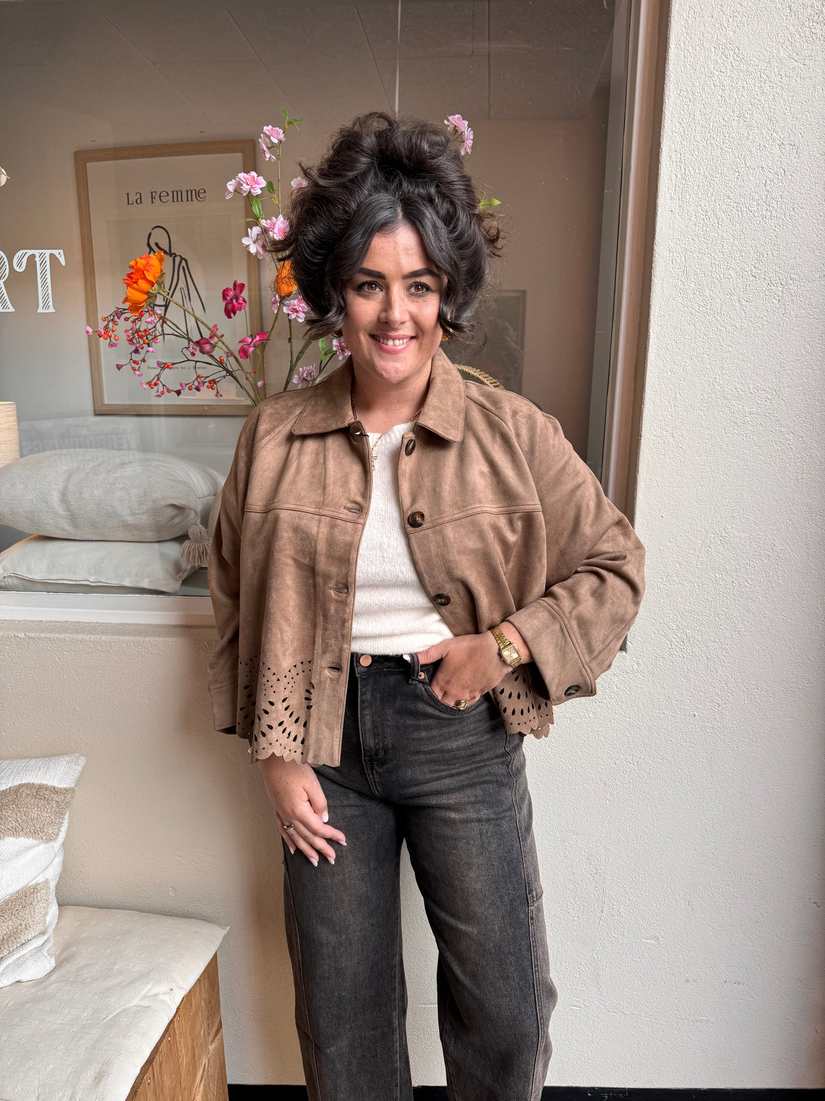 Jas Suède beige