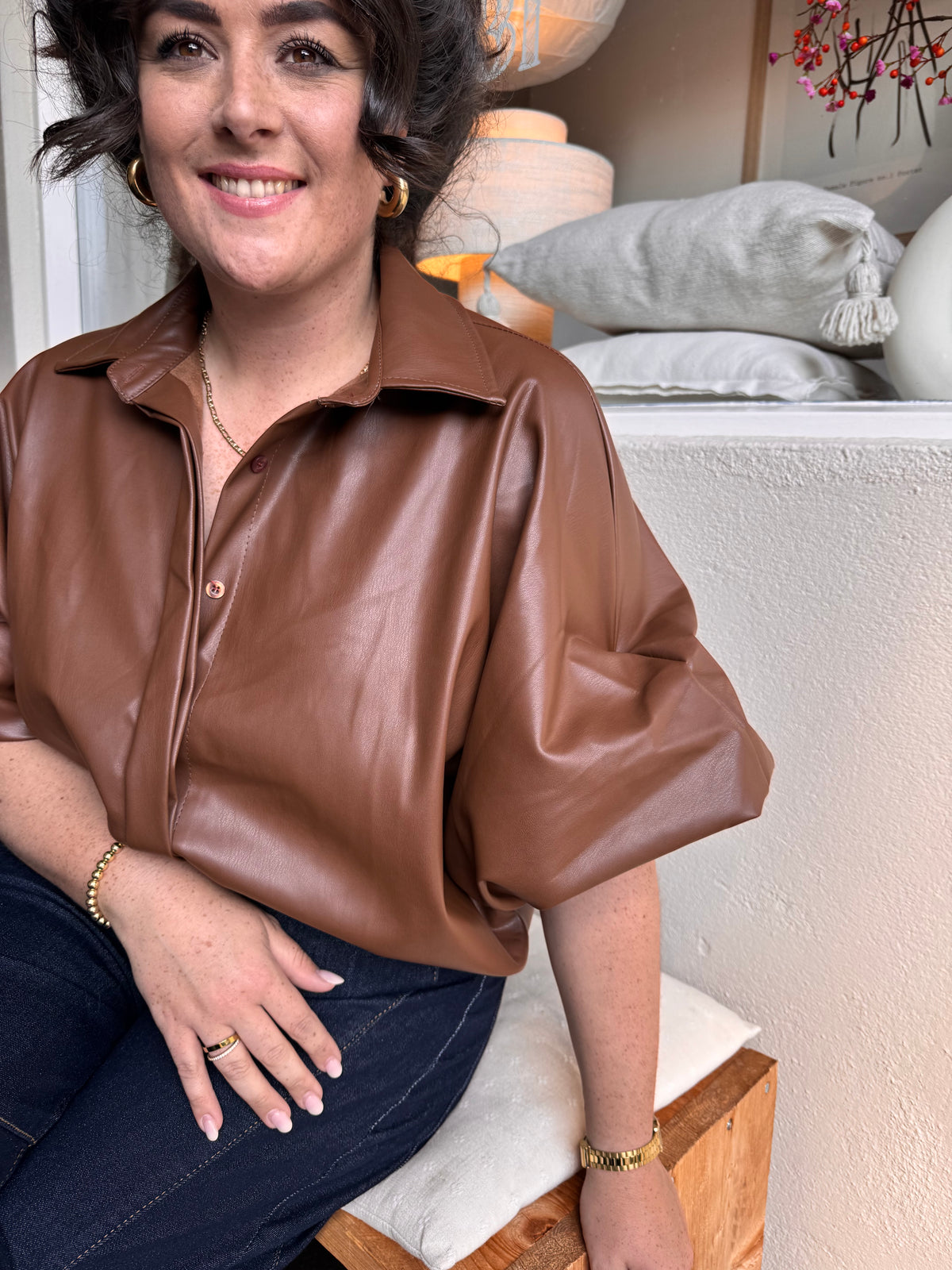Blouse Sara cognac