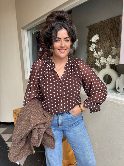 Blouse Polka dot Bruin